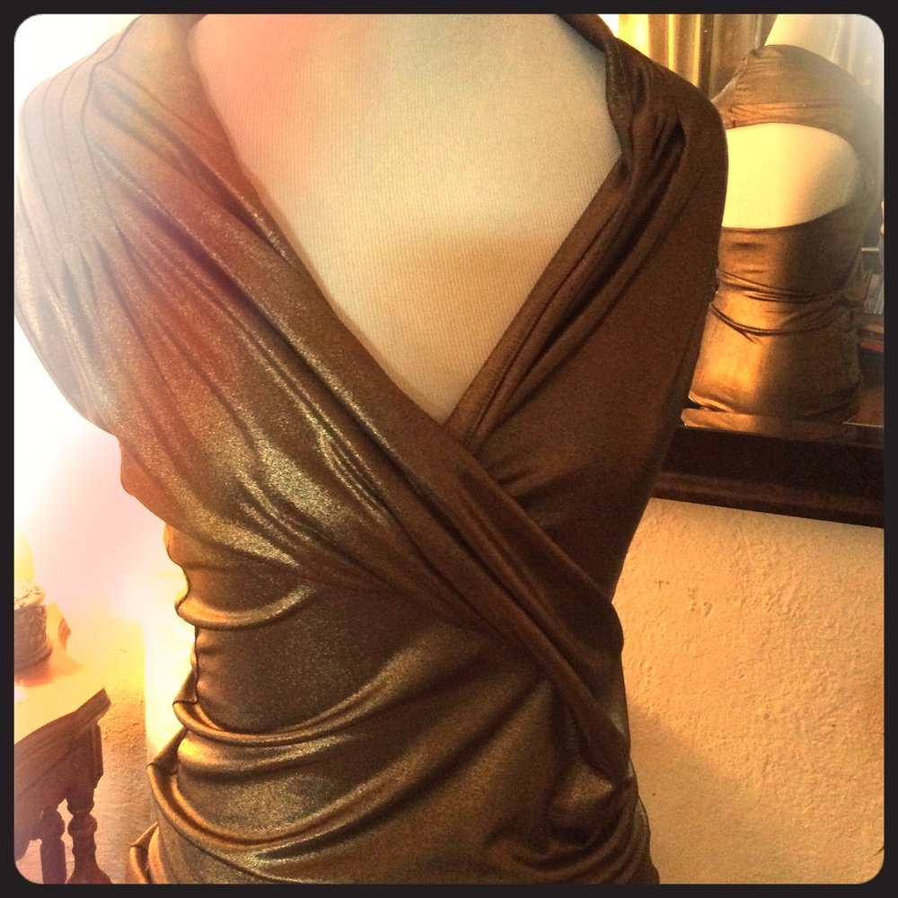 90s style bronze halter
